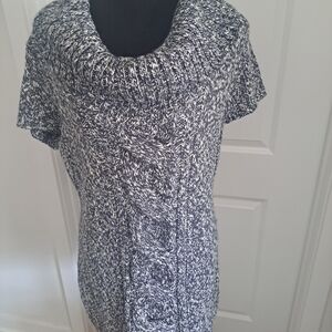 INC International Concepts Black and White Knit Sweater